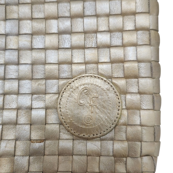 Carlos Falchi Gold Metallic Crossbody Bag - Picture 3 of 8